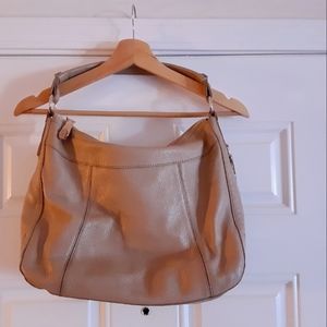 Cole Haan Genuine Leather Sandstone Hobo Purse